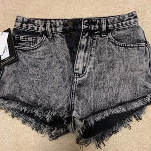 Black Jean shorts